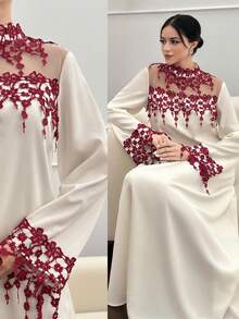Al Najma 2026 Spring/Summer Tassel Trim Elegant Arabic Style Dress