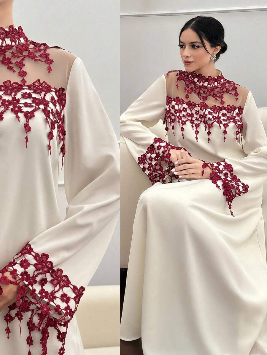 Al Najma 2026 Spring/Summer Tassel Trim Elegant Arabic Style Dress
