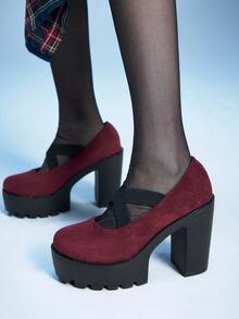 Sugerpunk Women Pumps Valentine's Day - Burgundy - View 7