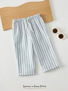 Cozy Pixies Baby Boy Elastic Waist Striped Pants, Versatile & Comfortable - Green - View 5