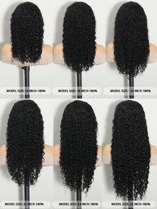 ALL READY WIG 13*6 Wear&Go Glueless Water Wave Remy Human Hair Wig Pre- Plucked Bleached Knots Pre-Cut Transparent Lace Closure Wigs 180% Density - SNatural - View 3