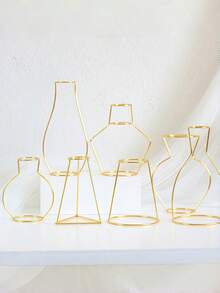 Madebyblanc Giá cắm hoa bằng sắt tối giản INS - Bình hoa điêu khắc trừu tượng dành cho hoa giả hoặc hoa khô, vật trang trí nhà kiểu Bắc Âu, vật trang trí trung tâm bàn hình học hiện đại, giá cắm hoa bằng sắt trừu tượng - Trang trí nhà kiểu Bắc Âu tối giản cho kệ, bàn, bệ lò sưởi, giá cắm hoa giả và hoa khô, bình hoa điêu khắc hình học hiện đại. - Nhiều màu - Xem 4