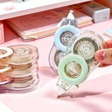 Set de cintas correctoras con estilo Ins, colorido, japonés, de tamaño pequeño, alta capacidad, lindo, mini, silencioso, estilo Mori, set de 6 piezas, de vuelta a la escuela - Multicolor - Ver 3