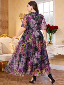 Plus Size Dresses - Purple - View 4