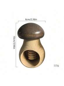 Wooden Mushroom Shaped Nutcracker Walnut Plier Multifunctional Walnut Opener Pecans Clip Easy Cracking Adjustable Nuts Tongs - Multicolor - View 10