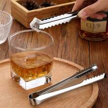 1/3/5件套不锈钢冰钳，防滑食品夹，防锈，厨房必备 - 适用于自助餐、婚礼、烧烤等场合 - 多功能冰块、糖果和冰淇淋夹取工具套装