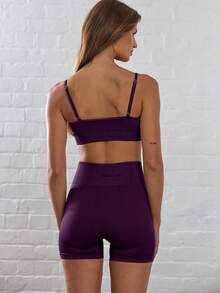 Musera Sport 吊带运动文胸 夏季健身 健身房跑步 瑜伽 冬季 - Bold Plum - 查看 3