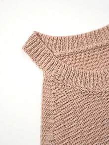 Breezaya 新款性感海滩度假欧美风裸粉色吊带无袖露肩露颈高端修身镂空开衩连衣裙，针织套头毛衣两件套，女士 - 藕粉色 - 查看 6