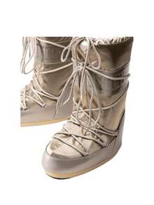 Moon Boot Icon Glance Platinum Satin Snow Women's Boots Gold 14016800 - Platinum - 查看 4