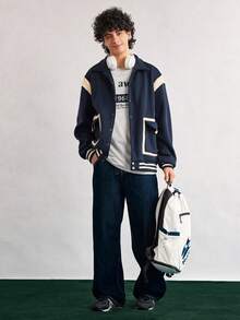 Open Phase 男士时尚必备：宽松低裆裤，多口袋设计 - 全天舒适，弹性腰带，抗皱，休闲慢跑裤夏季套装，适合日常穿着，宽松版型，夏季度假套装，复古美式，男女皆宜，宽松版型夏季套装 - 适合日常穿着和夏季度假套装。 - 寶藍色 - 查看 7