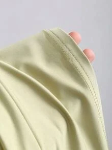 Sweetra Set de 3 camisetas casuales y cómodas de ajuste ceñido con diseño moderno de hombros descubiertos para mujer, para primavera/verano - Multicolor - Ver 5