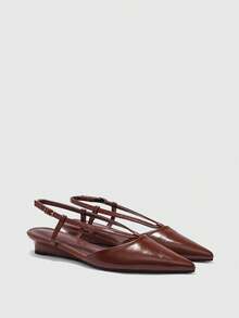 CUCCOO BIZCHIC Women's Elegant Pointed Toe Wedge Pumps For Commuting Spring Shoes - Brown - View 7