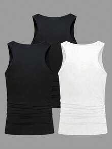 HUEFORM Débardeurs de base de couleur unie pour hommes, plusieurs pièces - Multicolore - Voir 2