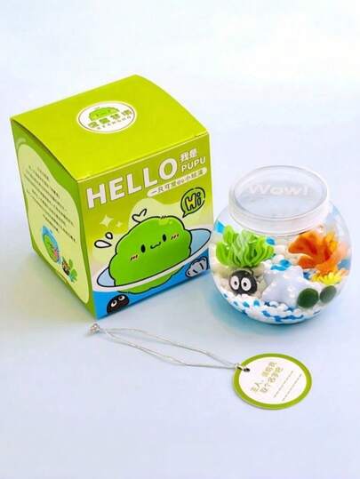 Decoración hidroponíca de vidrio transparente, bola de algas marinas en paisaje en miniatura dentro de un frasco de perfume, planta de interior de bajo mantenimiento fácil para escritorio y decoración del hogar