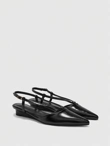 CUCCOO BIZCHIC Women's Fashionable Versatile Commute Elegant Pointed Toe High-Heeled Shoes - Black - View 2