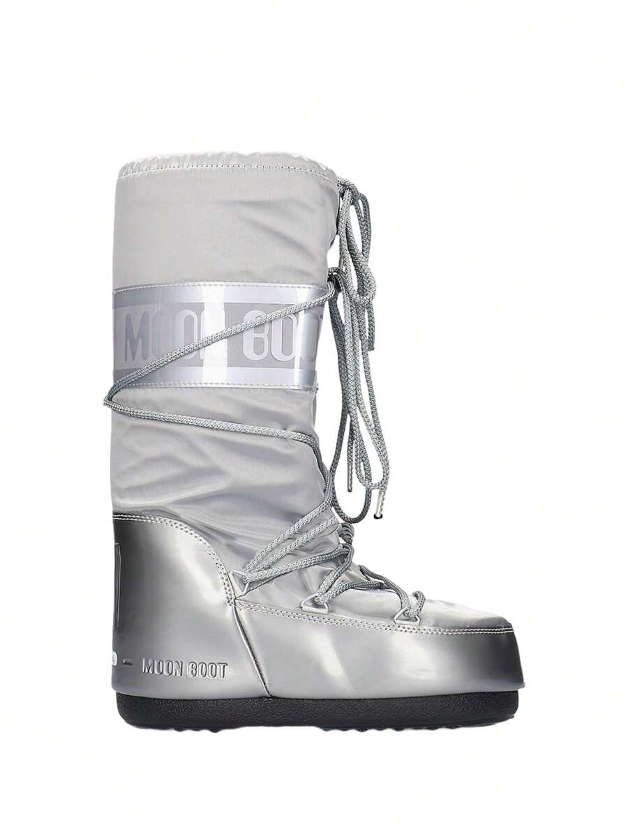 Moon Boot Icon Nylon Women's Snow Boots Silver 14016800