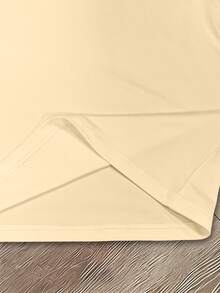 Manfinity Dauomo 男士圆领短袖小熊图案休闲T恤，夏季 - 杏色 - 查看 5