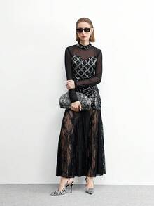 CUCCOO BIZCHIC Sandalias de mujer con tira dorada, diseño minimalista y versátil para combinar con vestidos y tacones altos, primavera y otoño 2024 de punta estrecha y tacón fino - Cebra - Ver 6