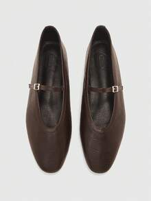 CUCCOO BIZCHIC Women's Casual Versatile Commute Simple Flats Valentine's Day - dark brown - View 2