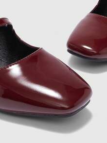 CUCCOO BIZCHIC Women's Simple Mary Jane Platform High Heel Shoes, Halloween Valentine's Day Spring Shoes - Bordeaux - View 8