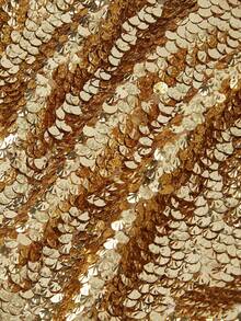 ROMWE Avant Y2K Retro Sexy Draped Neck Beaded Crop Top For Women - Gold - View 4
