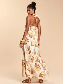 Travachic Women's All-Over Print Halter Backless Dress - Multicolor - View 7