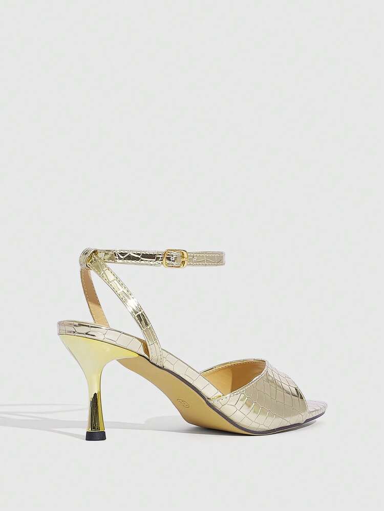 CUCCOO SZL Fashionable And Sexy High-Heeled Sandals For Ladies With Shiny Rhinestone Strap Design, High-Heeled Sandals For Banquets And Parties Spring Shoes