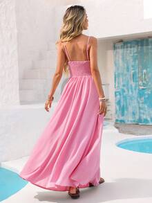 Vivid Eden 女士度假刺绣连衣裙 - 粉色 - 查看 9