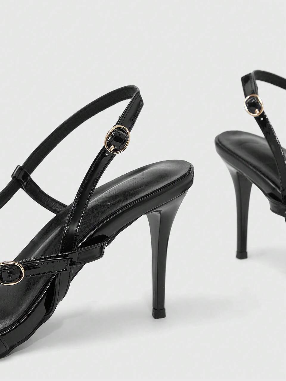 CUCCOO SZL Women's Fashionable High Heel Sexy Sandals With Black Buckle, Suitable For Daily Wear Prom Heels Summer Shoes