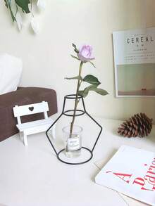Madebyblanc Giá cắm hoa bằng sắt tối giản INS - Bình hoa điêu khắc trừu tượng dành cho hoa giả hoặc hoa khô, vật trang trí nhà kiểu Bắc Âu, vật trang trí trung tâm bàn hình học hiện đại, giá cắm hoa bằng sắt trừu tượng - Trang trí nhà kiểu Bắc Âu tối giản cho kệ, bàn, bệ lò sưởi, giá cắm hoa giả và hoa khô, bình hoa điêu khắc hình học hiện đại. - Nhiều màu - Xem 6