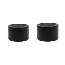 金属黑色烟草研磨机4层手动粉碎机磨浆机大型草磨机香烟配件工具礼物 - 黑色 - 查看 12