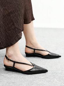 CUCCOO BIZCHIC Women's Fashionable Versatile Commute Elegant Pointed Toe High-Heeled Shoes - Black - View 5