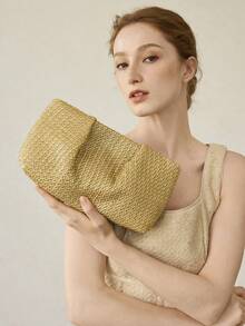 Tejido de paja dorada