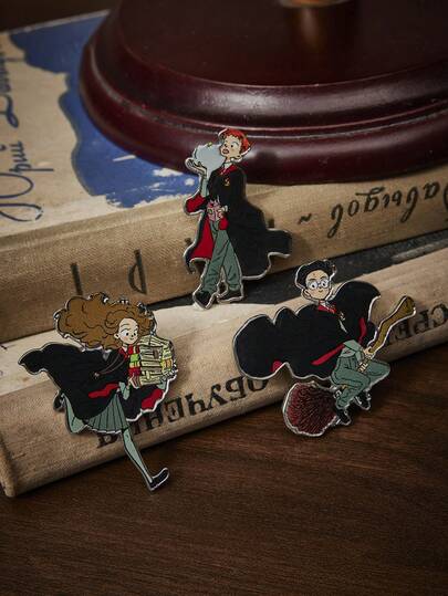 HARRY POTTER X SHEIN 1pc Fashionable Women's Cute Cartoon Figure Graphic Brooch, Luxurious Niche, Casual Stylish, Suitable For Party, Concert/Festival