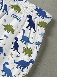 Manfinity KASUA Men's Dinosaur Print Casual Beach Shorts - Multicolor - View 5