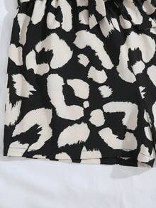 SHEIN Conjunto informal de top de tirantes y shorts con estampado de leopardo para adolescentes - Multicolor - Ver 6