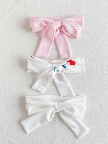 SHEIN Vintaside Kids Set de 3 vestidos sencillos y cómodos con estampado floral y de mariposas para niña bebé - Multicolor - Ver 7