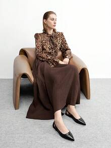 CUCCOO BIZCHIC 休闲百搭通勤尖头平底凉鞋 - 黑色 - 查看 9