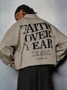 PAVTROS Manfinity Streetrush Men's Street-Style Popular INS Matching.Men's Streetwear,Men's Casual Street Short Sleeve Shirt With Collar,Blue Striped Shirt,Embroidered Pattern Shirt,Street Style, Boyfriend Gift,Men's Slogan Plaid Print Single-Breasted Casual Long Sleeve Shirt,Streetwear,Baggy,I Love My Boyfriend Men Cropped Shirt Faith Over Fear Shirt Men Graphic Shirt - Multicolor - View 3