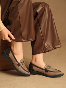 Rosivie 女士尖头金属装饰日常通勤粗跟鞋 - 彩色 - 查看 6