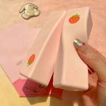 1个草莓牛奶棒造型慢回弹软捏减压面包玩偶，适合情侣游戏、猫咪礼物、男女游戏、互动派对游戏、生日/节日礼物 - 彩色 - 查看 2