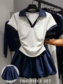 Resyla 甜美清爽的女生夏季束腰装 - 彩色 - 查看 1