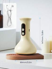 Teckwe 電加熱按摩器，熱石按摩器，多功能疏通、揉捏、腹部和背部按摩器，家用SPA - 淺黃 - 查看 6