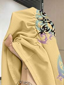 Glimmora 女士数码印花圆领短袖时尚夏季百搭T恤 - 彩色 - 查看 4