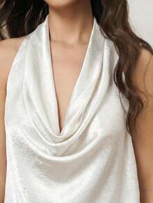 BizChic Women's Autumn Spaghetti Strap Backless Camisole, Urban Commute Business Casual - Apricot - View 5