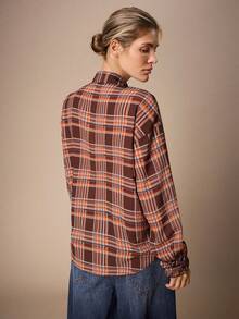 Maija Camisa de manga larga a cuadros casual para ir al trabajo, otoño - Multicolor - Ver 3
