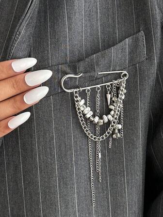 1 Beautiful And Chic Women's Fringed Brooch, Stylish Women's Jewelry Gift, Pin For Sweater, Dress, And Jeans Adjustment