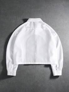 PAVTROS Men's Casual Long Sleeve Short Dropped Shoulder Fashionable Front Button Printed Shirt Men Religious Shirt Virgin Mary Shirt Religious Shirt Catholic Shirt - White - View 7