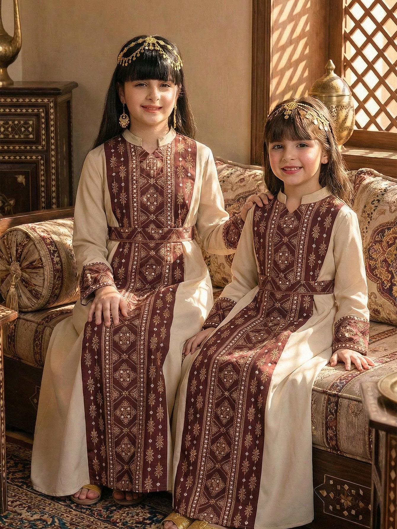 SHEIN رمضان فستان فتاة المراهقة: طباعة رقمية أنيقة...