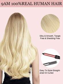 9AM Hair 20 件直发胶带 100% 真人发片接发 14-24 英寸 50 克/包 适用于沙龙 天然高品质真人发丝滑无缝隐形 PU 胶带接发 - S17/22/60 - 查看 9